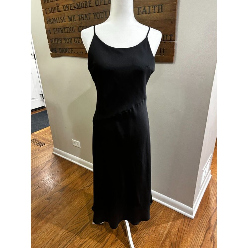 Black Express Bias Cut Midi Dress